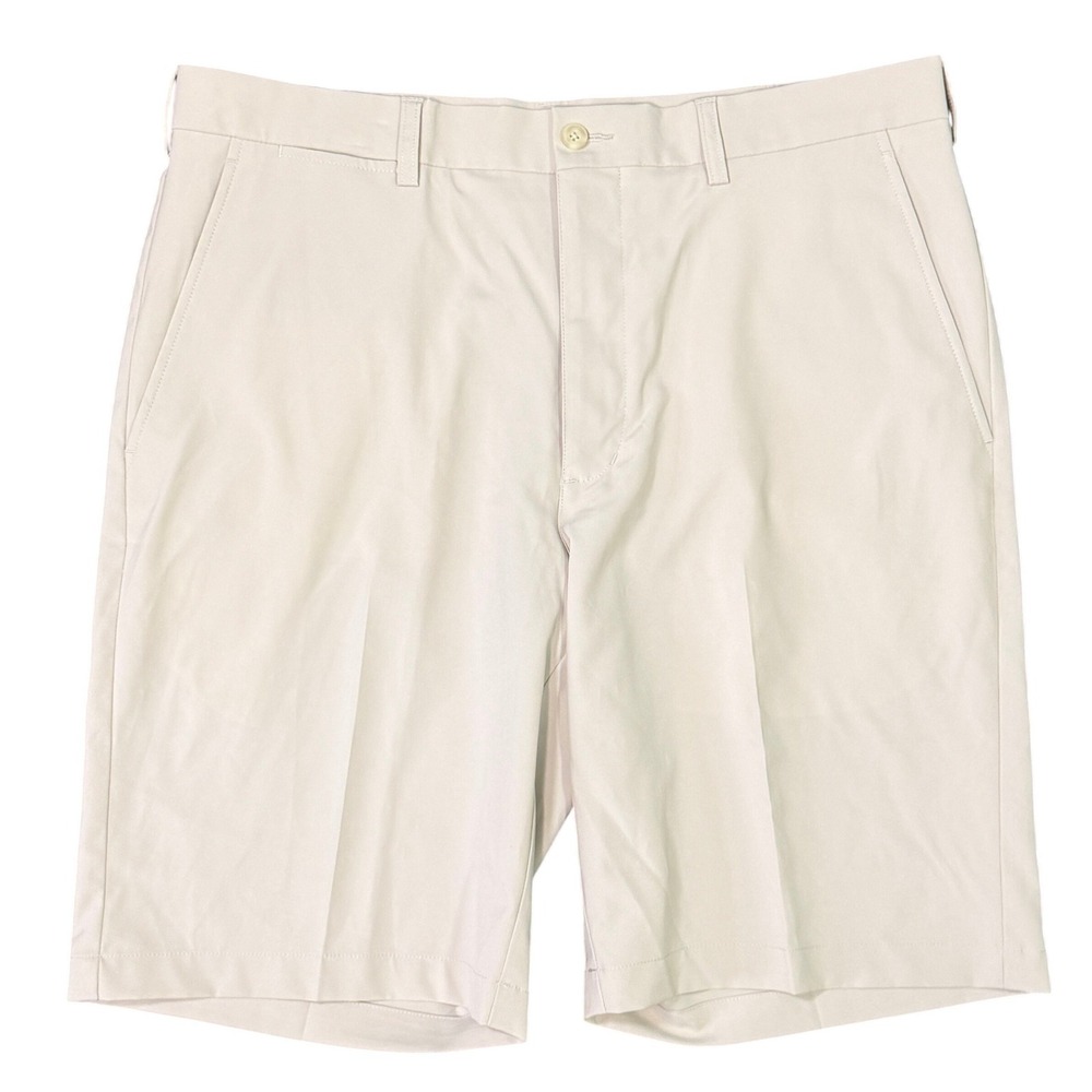 PGA Tour Mens‎ Silver Lining Golf Shorts Beige 34 Moisture Wicking UPF 50